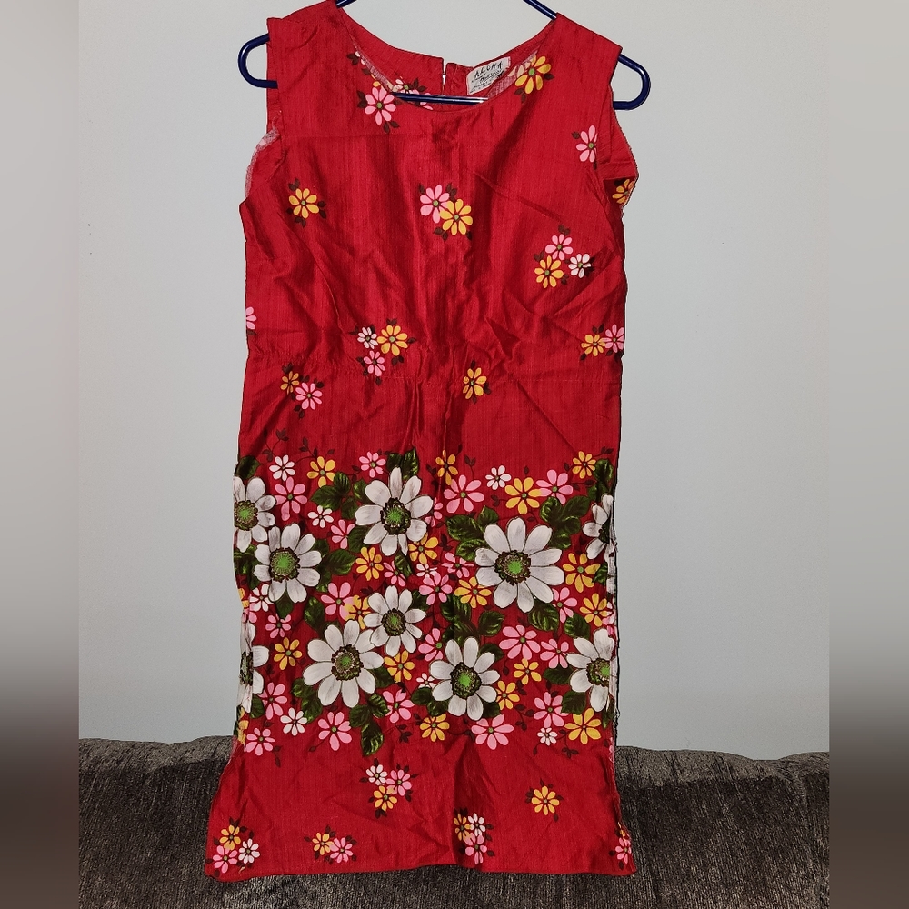 Vintage 1950s-60s Aloha Authentic Hawaiian Original Hawaii Dress Sz. Medium